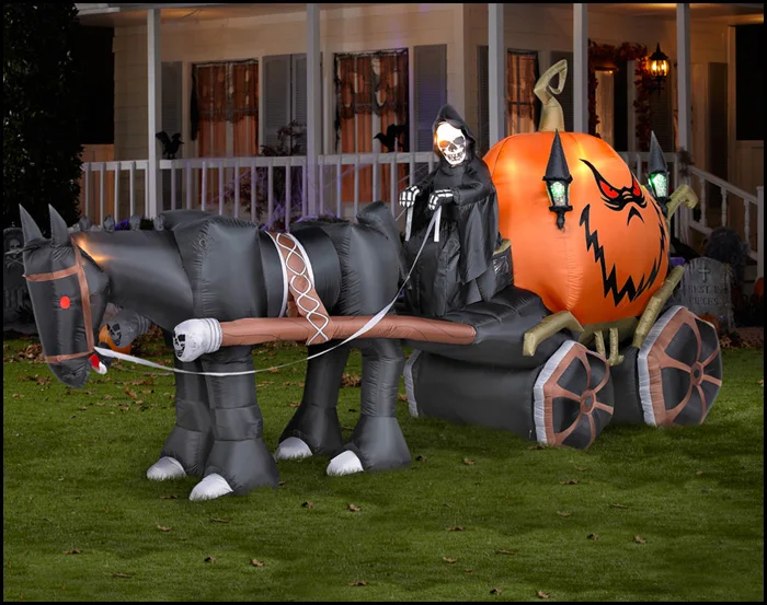 popular large halloween inflatable horse carriage inflatable ghost carriage decoration 13ft longchina - Outdoor Inflatable Halloween Decorations popular large halloween inflatable horse carriage inflatable ghost carriage decoration 13ft longchina - Outdoor Inflatable Halloween Decorations
