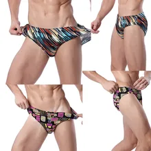 С низкой талией напечатаны модные треугольные Купальники Спортивная Мужская одежда для плавания плавки пляжные брюки Sungas De Praia Ho мужские s# T