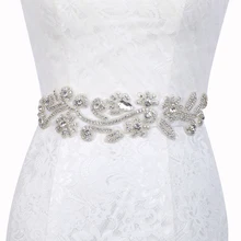 Inofinn WH17 Свадебные аксессуары с кристаллами, атласное свадебное платье, пояс с лентой для невесты, пояс с поясом для вечерних платьев для выпускного вечера