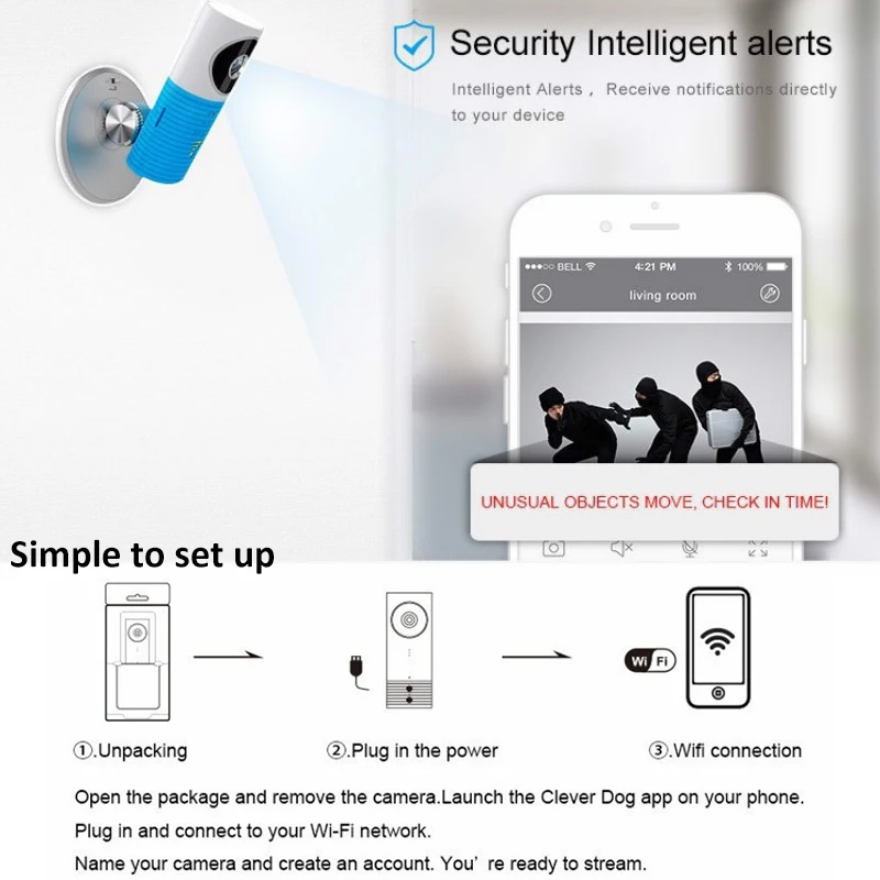  Wifi baby Monitor IR Night vision Babysitter Infant Intercom PIR Motion Detection Wifi Security 720