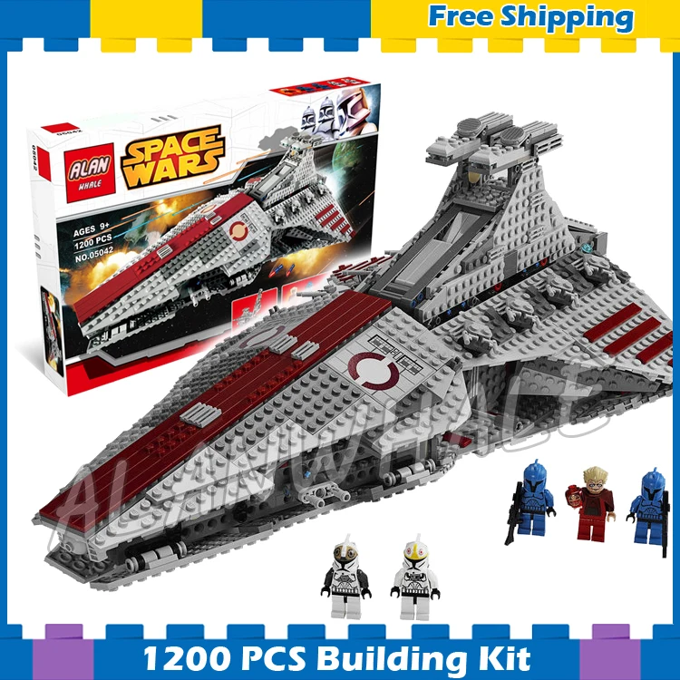 

1200pcs Space Wars Venator-class Republic Attack Cruiser 05042 Model Building Blocks Assemble Gifts Sets Compatible With Lago