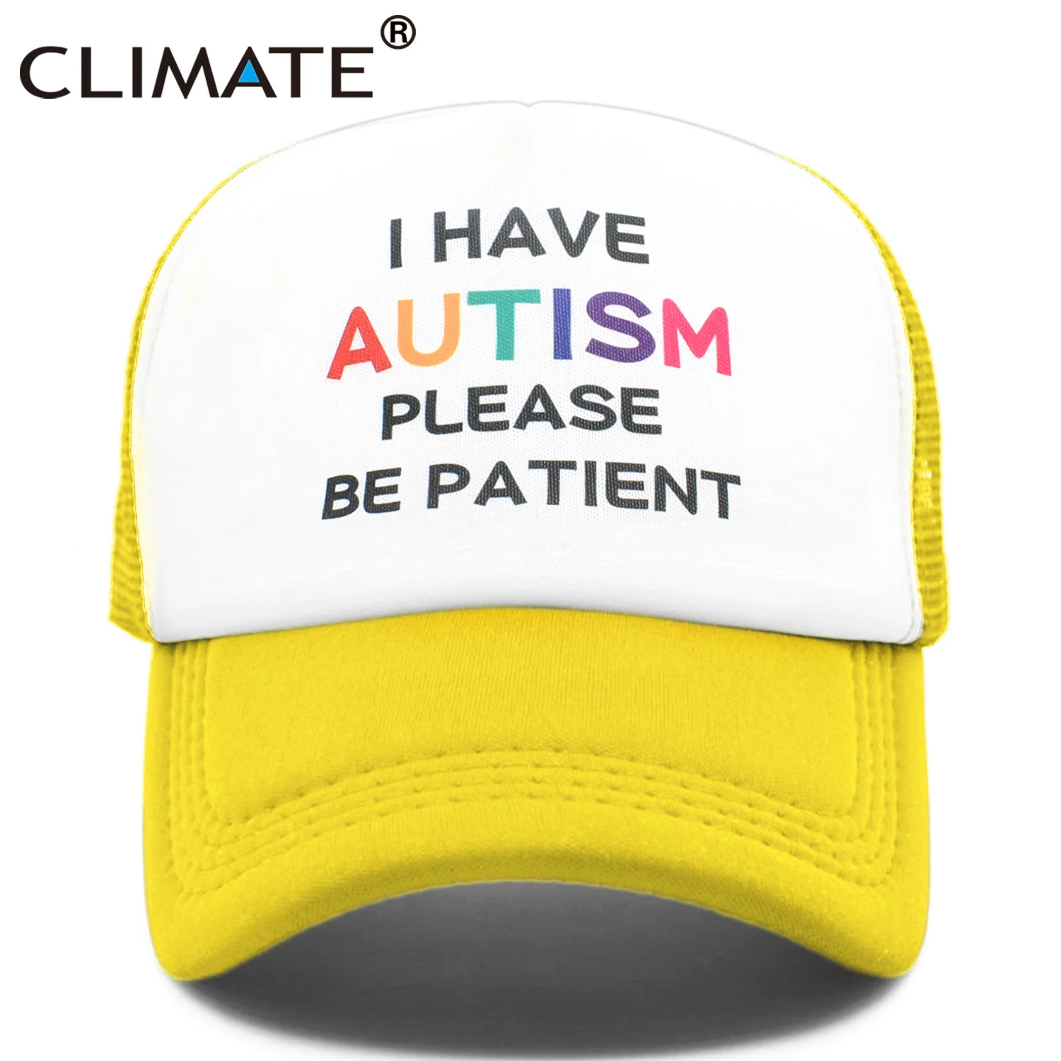 

CLIMATE Autism Cap Please Be Patient I Have Autism Trucker Cap Autistic The Good Doctor Shaun Murphy Child Pattern Mesh Cap Caps