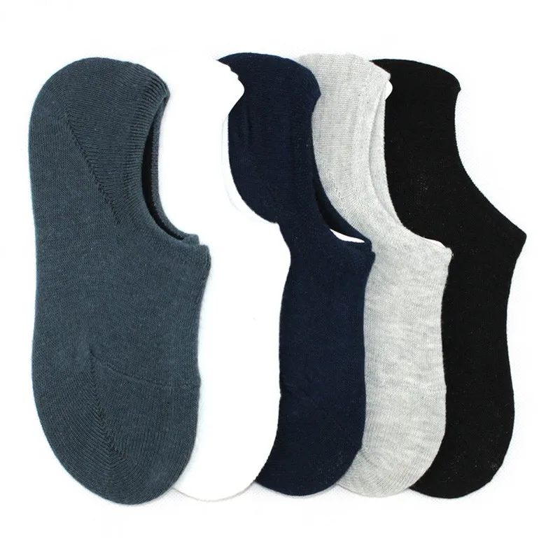 Лидер продаж 5 пара/лот носки-башмачки качество Повседневное Черный, серый цвет белый 5 одноцветное Цвет мягкие удобные хлопковые носки для