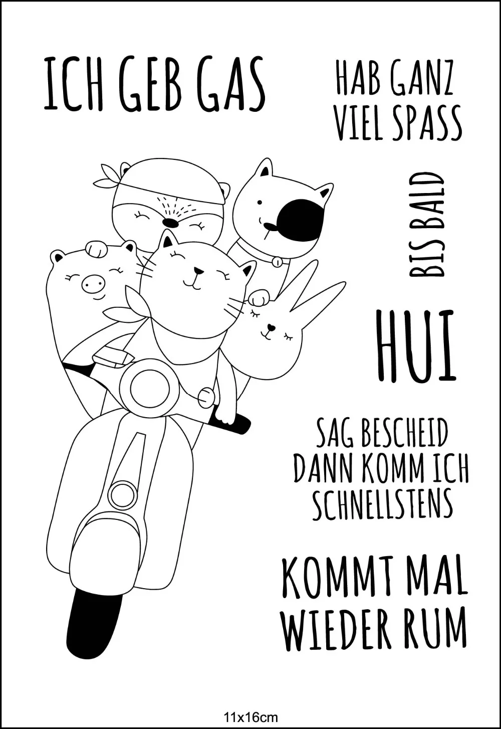 German words Transparent Clear Silicone Stamp/Seal for DIY scrapbooking