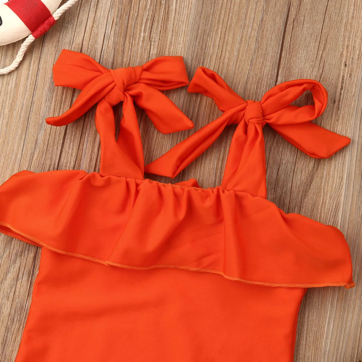 Купальный костюм для девочек; Новинка г.; летний цельный купальный костюм для детей ясельного возраста; Однотонный красный купальный костюм; одежда для маленьких девочек; пляжный купальный костюм