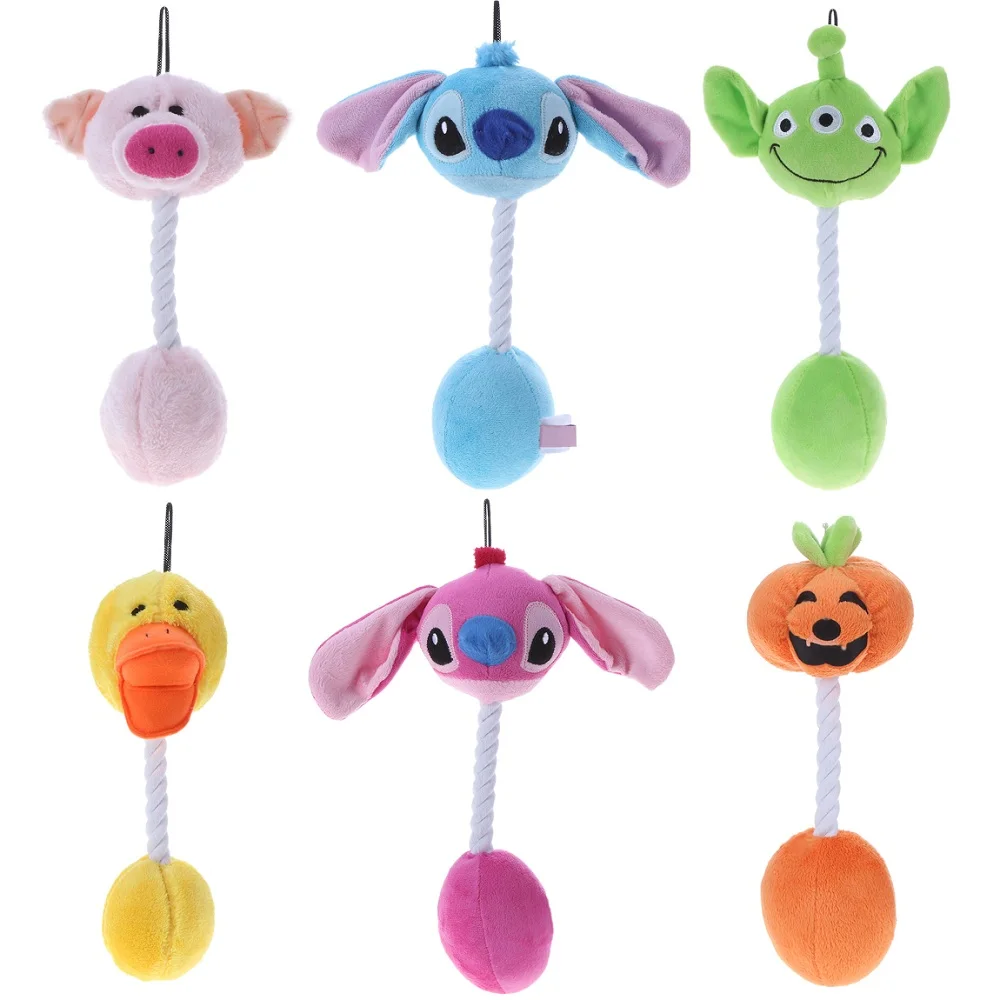 

6 Styles Pet Dog Toys Plush Cartoon Animal Pet Puppy Cats Biting Rope Sound Chew Toys Dog Squeaker Squeak Toy Pet Dog Products