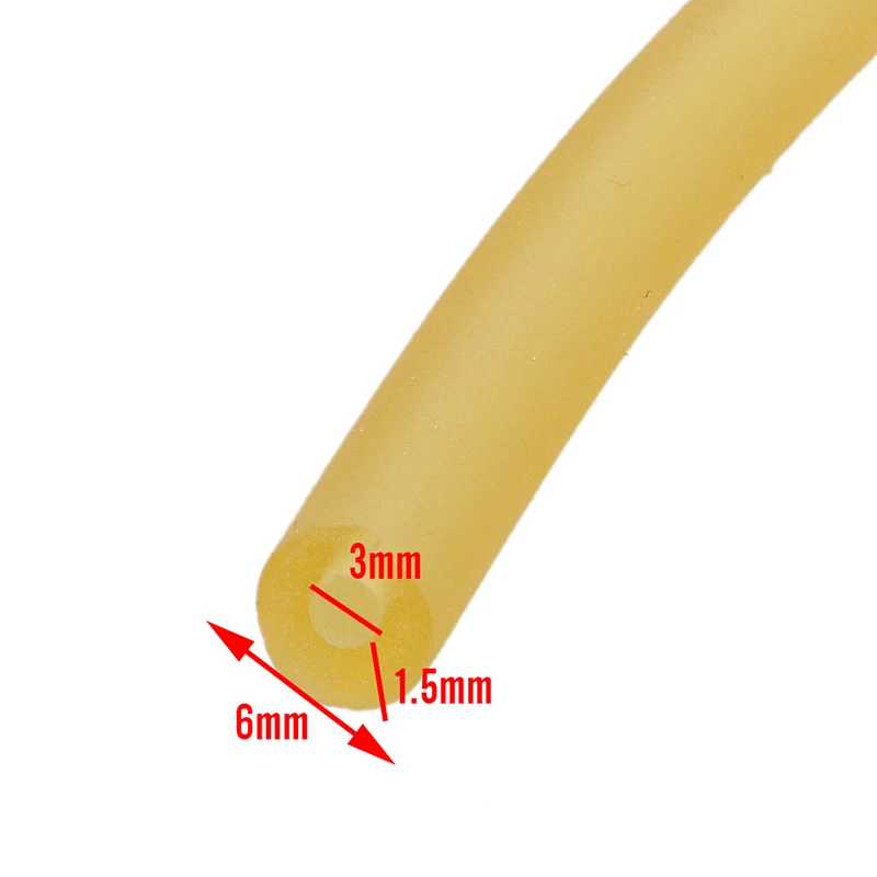 3M Elastic Natural Latex Tube Slingshot 3mm*6mm Replacement Rubber Band Outdoor Hunting Shooting Catapult Accessory Sling Part