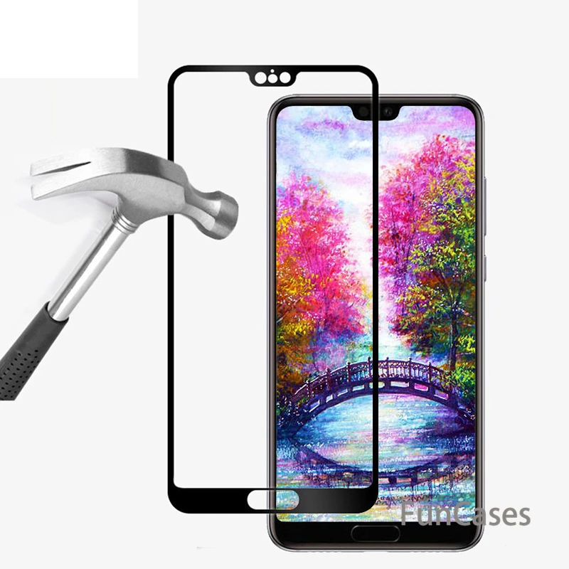 P20 Lite чехол стекло закаленное Полное покрытие p20 Pro Glas hawei huavei huawey p 20 lite пленка 360
