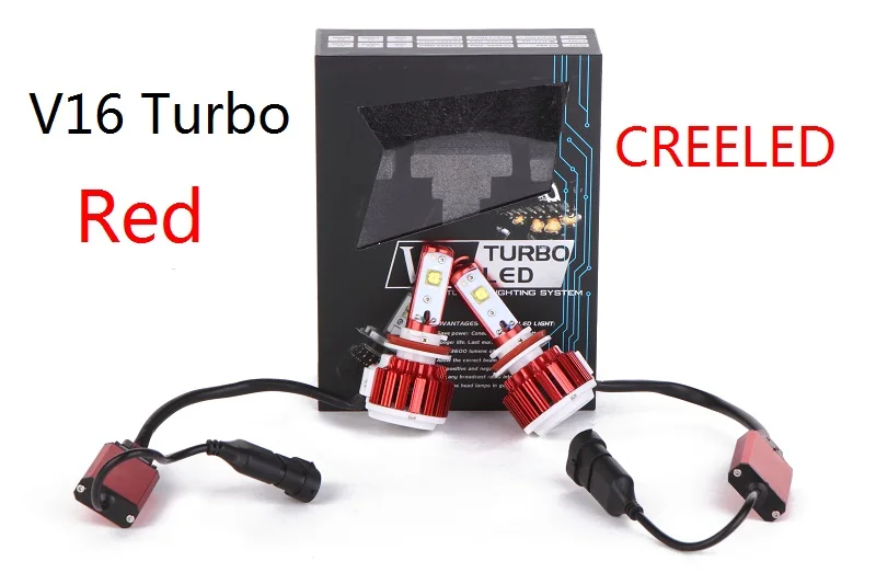 Комплект светодиодных фар V16 turbo H7 40 комплектов EMC canbus H11 H1 H3 H8 H9 H10 9005 9006 880 H4 H13 9004 9007