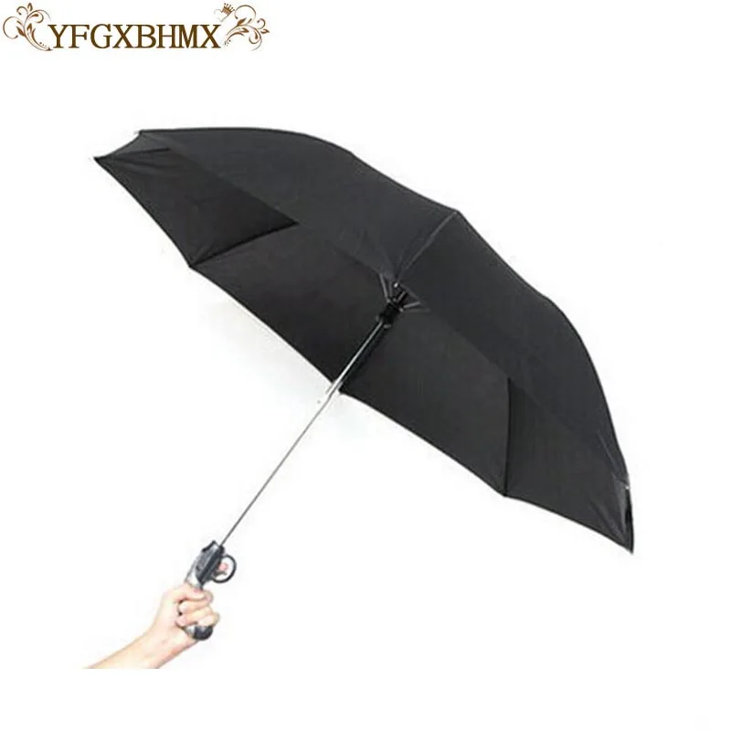 YFGXBHMX Fashion High Quality Gun Style Umbrellas black parasol Long