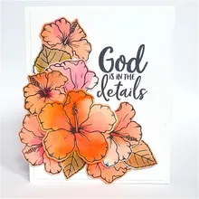 Naifumodo Happy Birthday Flower Leaves Letter Stamps 2019 New Dies Scrapbooking Embossing Craft Dies Cuts