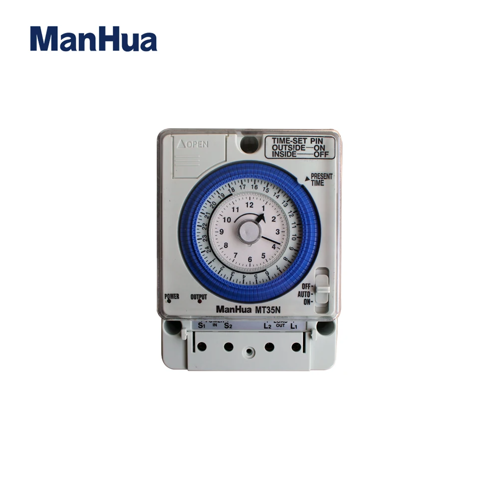 ManHua DIN Rail Interval 110VAC 240VAC 150 hours MT35N Single Way