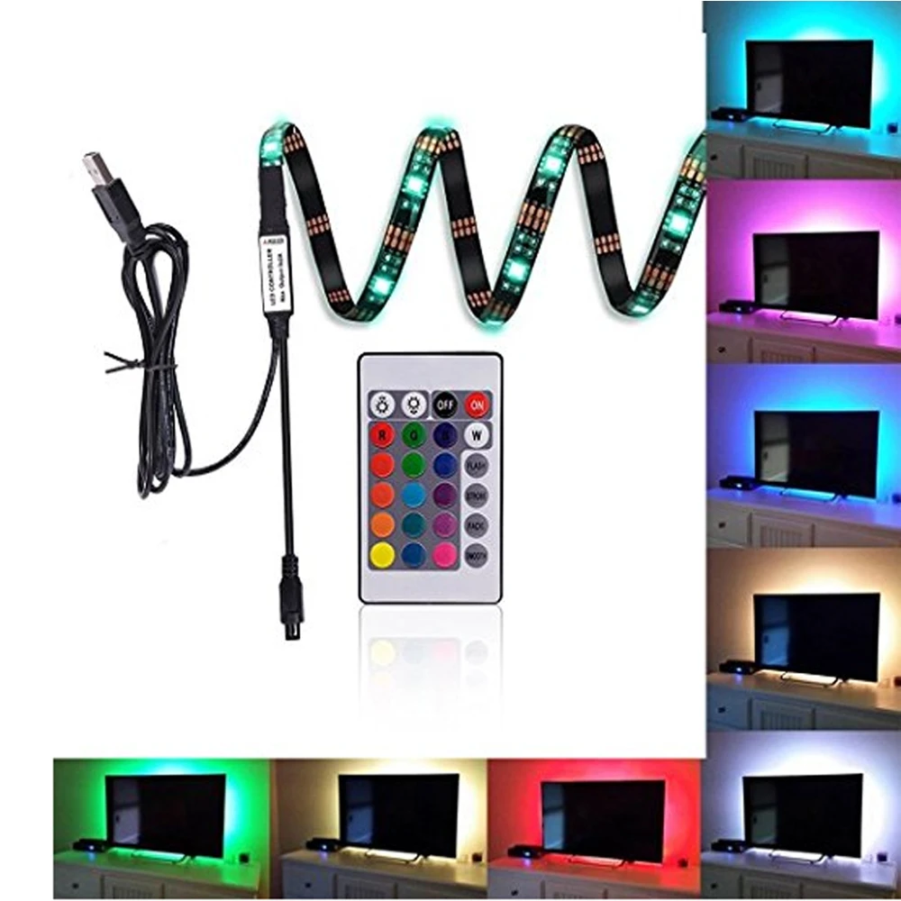True - Shine 90CM DC5V SMD5050 RGB LED Strips TV Bias Lighting with Remote Control | Освещение
