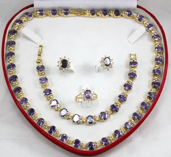 

shipping set 0027 zircon necklace, earing, bracelet set