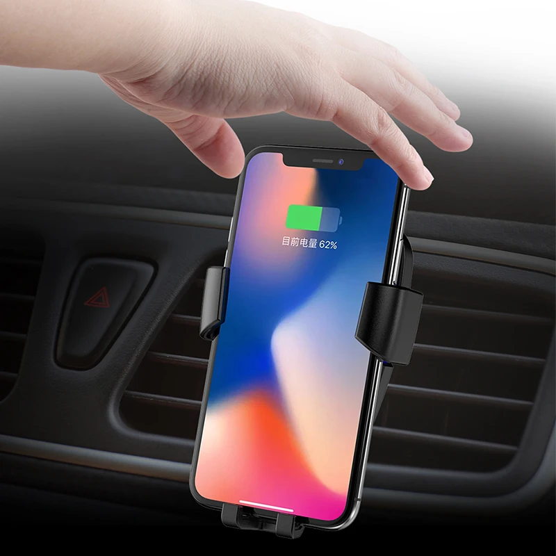 Car Mount Phone Holder Qi Wireless Fast Charger For Xiaomi Mi 9T Wireless Receiver Charging With TPU Case For Xaomi Mi9T 9T Pro