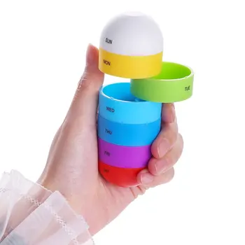 

7 Days Weekly Pill Case Beads Rings Jewelry Holder Storage Container Small Objects Organizer Diet Pills Splitters