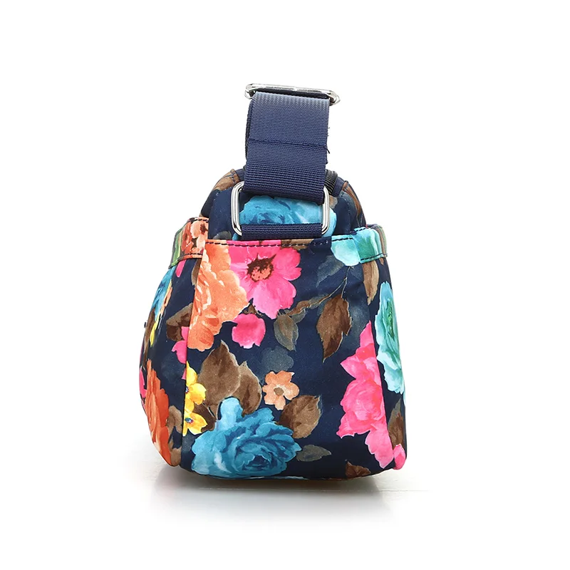 Цветочная сумка-мессенджер, милая модная маленькая сумка для женщин в китайском стиле, Женская нейлоновая сумка на плечо в винтажном стиле