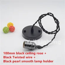 Винтаж бронза, алюминий Эдисон лампы Комплект шнуров E27 патрон для лампы с выключателем Светодиодная трубка освещение аксессуары оптом "сделай сам"