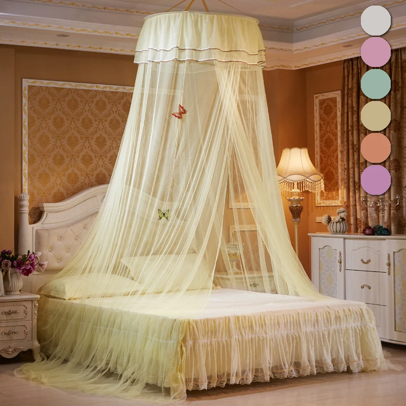 

Elegant Queen Bed Dome Mosquito Nets For Summer Polyester Mesh Fabric Home Textile Wholesale Bulk Accessories Supplies D30