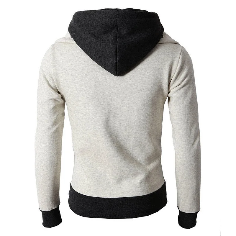 Men's Fantastic Hooded Fleece Winter Jacket Display Beige Back