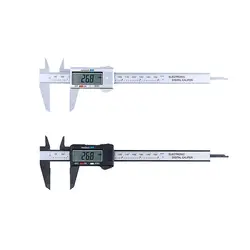 ЖК-дисплей углеродного волокна композиты Цифровой суппорт 0-150 мм калибровочных Микрометр измерительный инструмент линейка