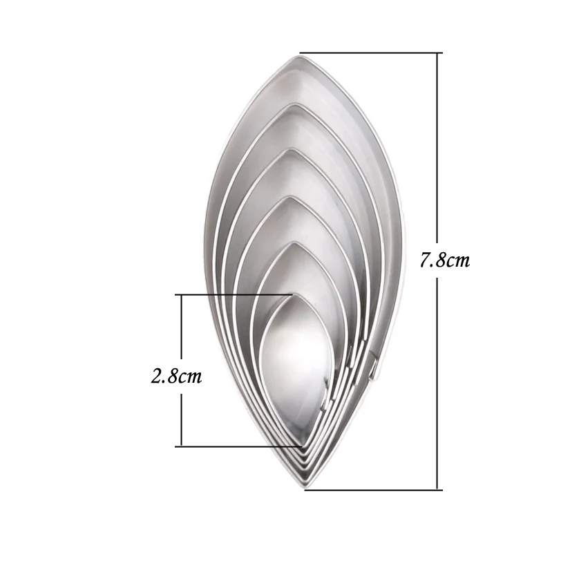6 шт./партия Dahlia лепесток набор из нержавеющей стали конфеты печенье формочки для печенья инструменты для украшения тортов из мастики