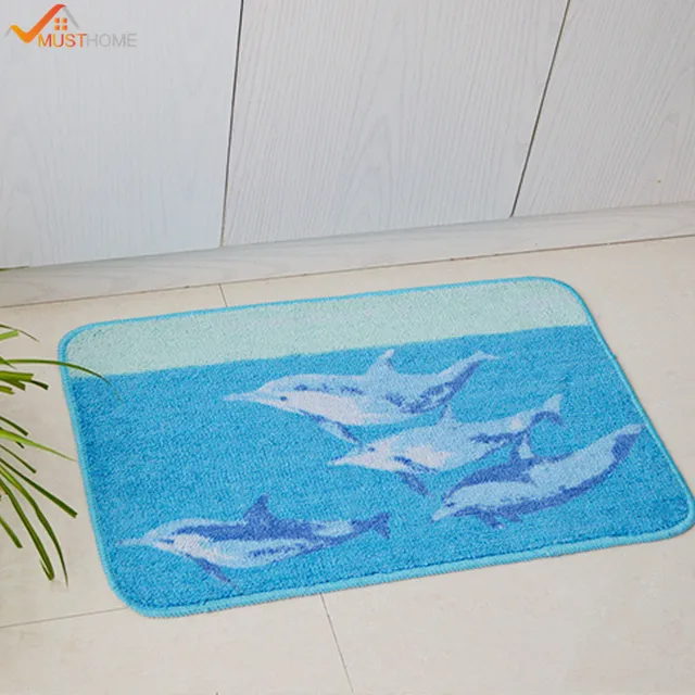 45x70cm Rubber Back Non Slip Bath Mat 17 X 27 Blue Dolphin 45x70cm Rubber Back Non Slip Bath Mat 17 X 27 Blue Dolphin Bathroom