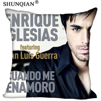 

Enrique Iglesias Pillowcase Square Zippered Home Decorative Pillow Cover Wedding Custom Gift For Two Sides Printed