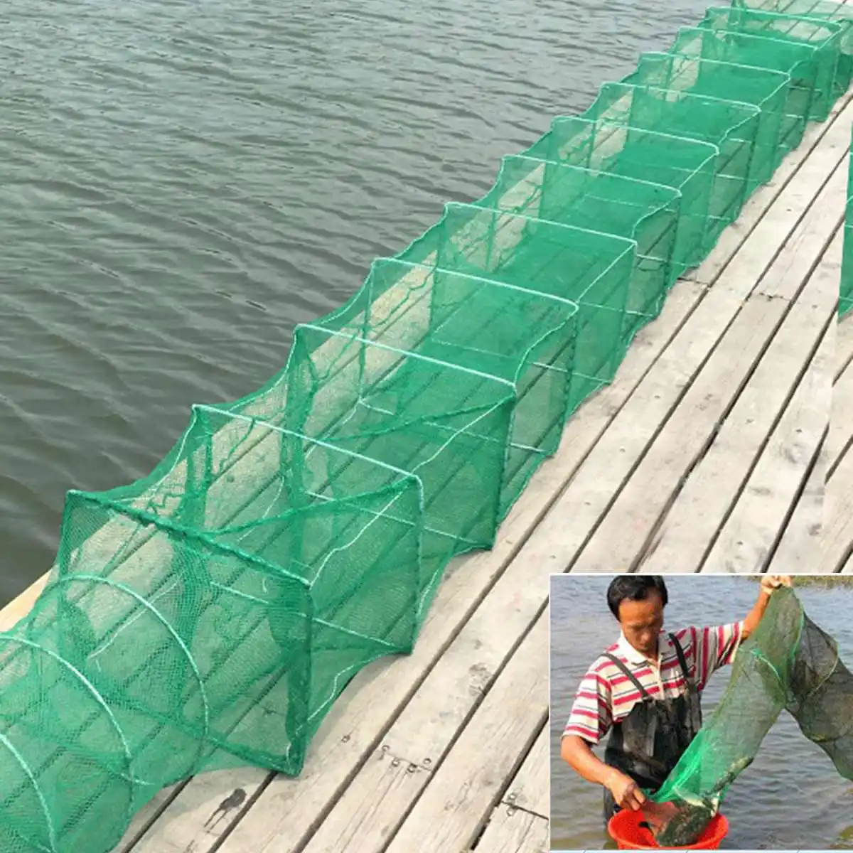 320 см нейлоновая рыболовная сеть Складная портативная Краб Раки Омаров ловушка для ловли рыбы угря креветка-приманка рыболовная сеть