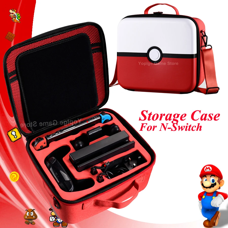 

Nintend Switch Pokeball Big Bag Portable Nintendos Carrying Storage Case for Nintendoswitch Console Joy-con Game Accessories