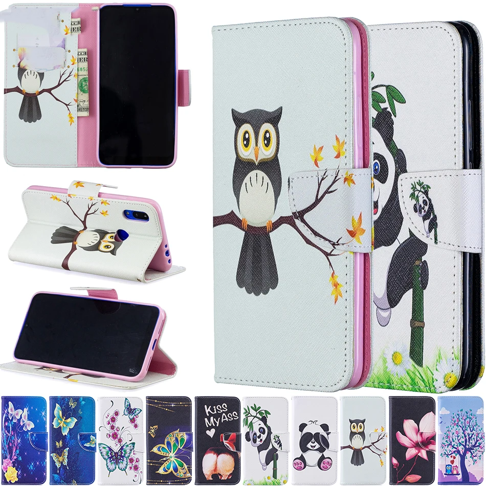 

Owl Pattern Leather Wallet Case For Samsung Galaxy J6 J2 2018 Grand Prime Pro Phone Cover For coque samsung j4 plus case Fundas