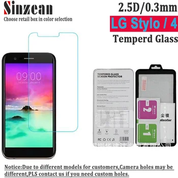 

Sinzean 2018 New 100pcs/lot For LG Stylo 4 Tempered Glass For LG Stylo Screen Protector Clear Film 2.5D 0.3mm 9H
