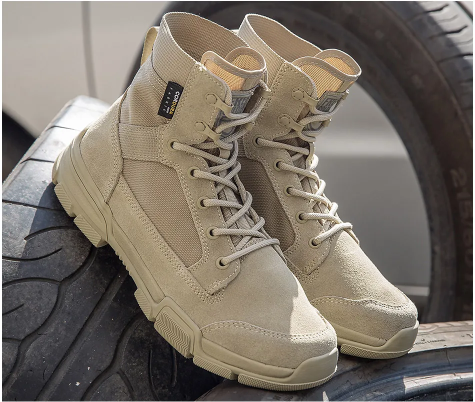 FREE SOLDIER men's tactical wear-resistant boot super lightweight breathable hiking boot