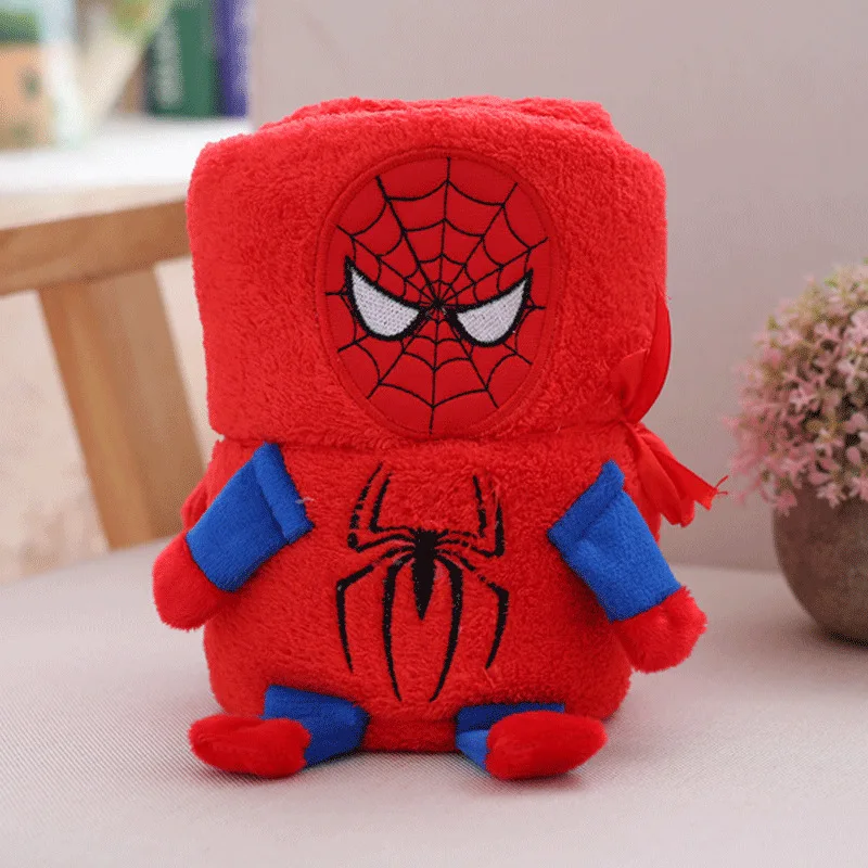 

Disney Mickey Mouse Spider-Man Captain America Iron Man Flannel Office Napping Air Conditioning Blanket KidsThrow Blanket Sheet