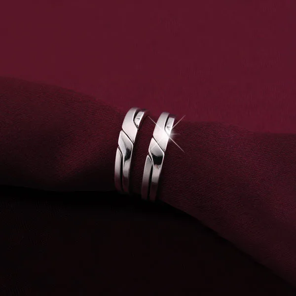 Wedding Jewelry Detail Rings For Women Jewellery Gift 925 Sterling Silver Couple Ring One Pcs (JewelOra Ri100496)