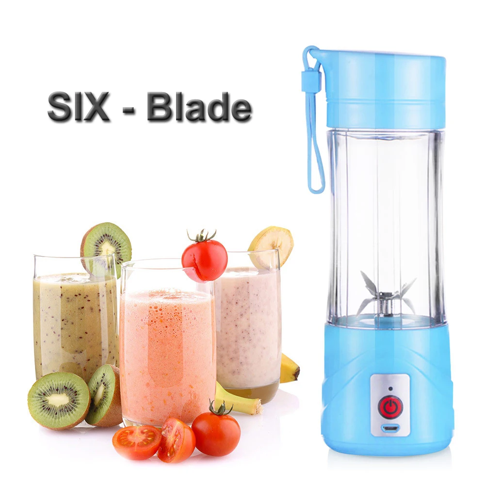 

Six Blade USB Juicer Cup Portable Juice Blender Multi-function Fruit Mixer Mixing Machine Smoothies Baby Food Home Travel Office