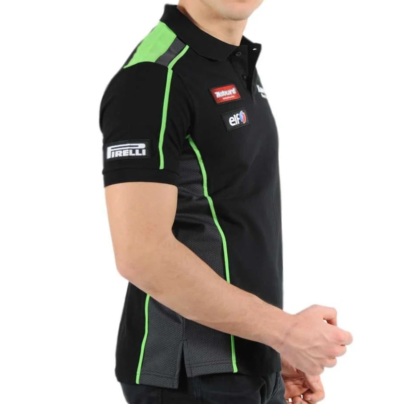 

Motorcycle Racing Motorbike for Kawasaki Polo Clothing motocross T shirt Riding men short sleeve Breathable casual Clothes