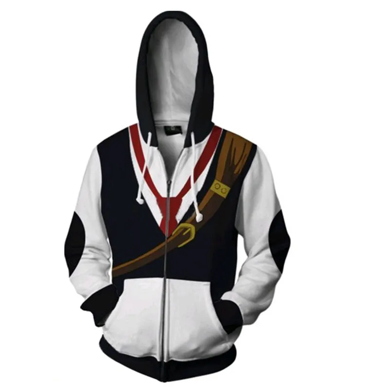 The Seven Deadly Sins Hoodie King Harlequin Cosplay Zipper Jacket Coat Unisex