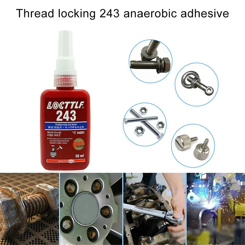 Горячая 1 шт. 243 средней прочности Threadlocker анаэробный клей TI99