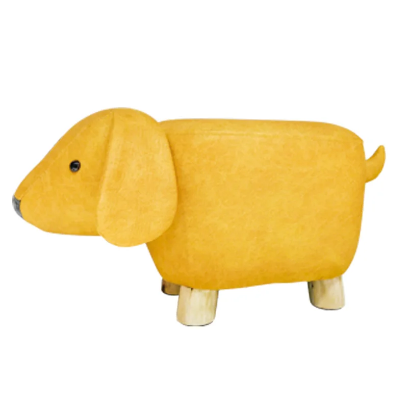 

Creative Puppy Home Coffee Table Stool Door Change Shoe Bench Children Cartoon Gift Stool Solid Wood Animal Stool