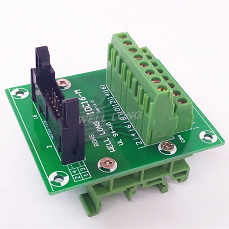 IDC16 2x8 контактов 0,1 "мужская верхняя переходная плата, клеммный блок, разъем