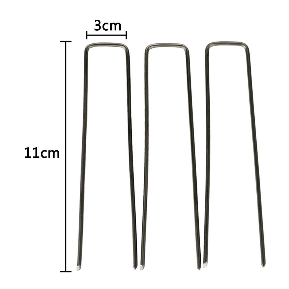 40/75 centimetri Da Giardino In Plastica Della Copertura del Panno 6 pcs Chiodi di Fissaggio Stakes Spikes Prato Spilli Pioli Sod Punti di Ancoraggio weed di Fissaggio di Paesaggio