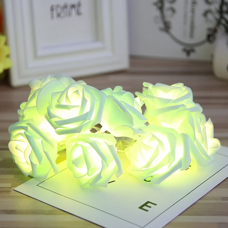 Flor do Feriado do Natal Luzes da Corda para Decoração de Casamento dos Namorados Conduziu a Lâmpada Sale Bateria Operado Led Rose 10 - 20 Hot 3 m 15 Da Corda Para Decoração de Casamento Dos