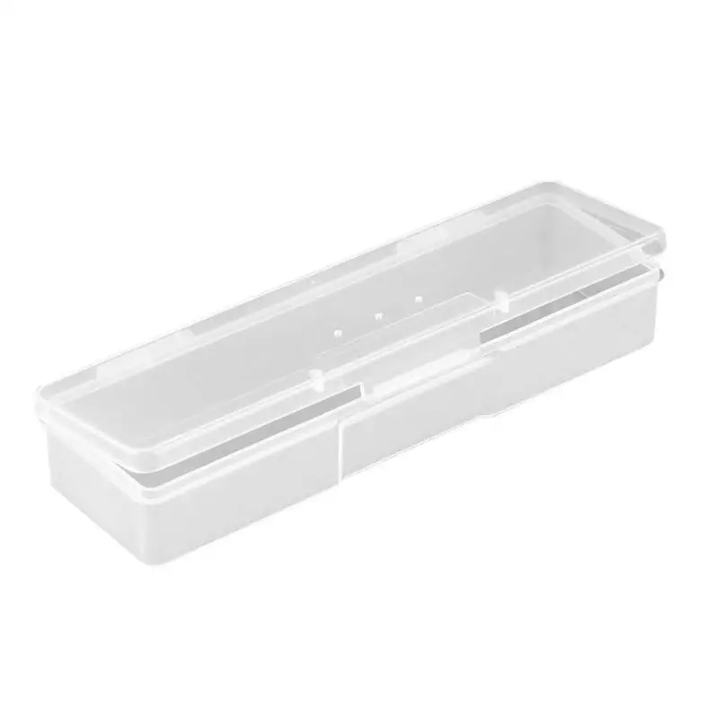 

Translucent Nail Art Accessories Tools Storage Box Rectangle Nails Dotting Drawing Studs Brushes Holder Manicure Organizer Case