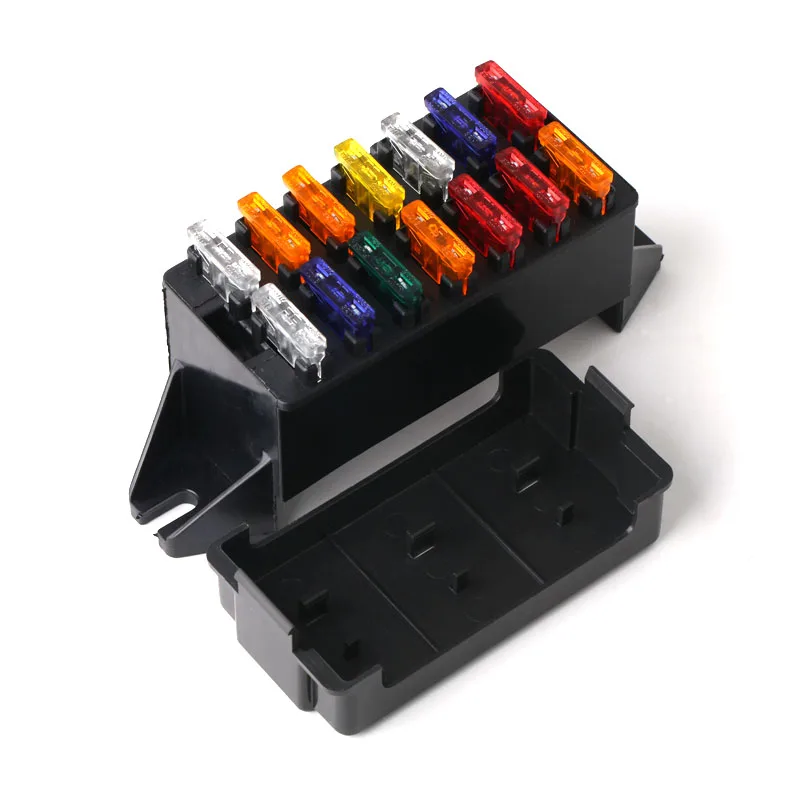 12v 14Way Fuse Box Block Fuse Holder Box Car Vehicle ... box car vehicle automotive blade fuse holder block 