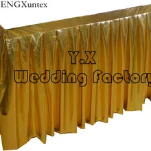 Бронзовая покрытая лайкра спандекс Настольная юбка для свадьбы скатерть декоративная