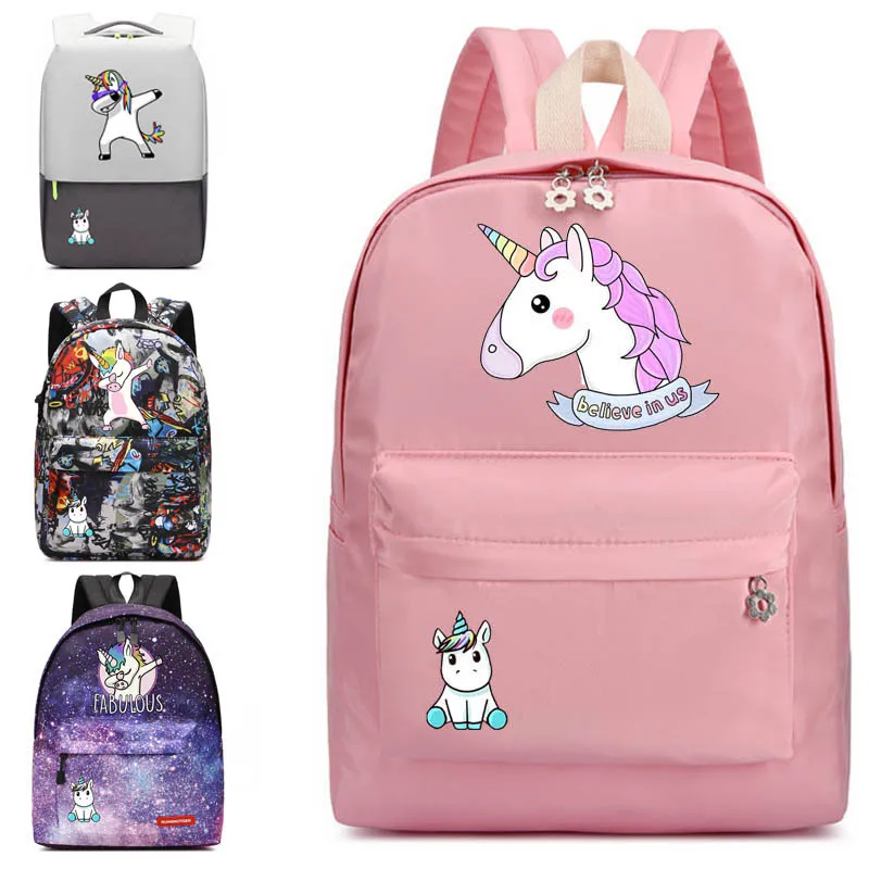 

Rainbow Unicorn backpack student school bag fashion Graffiti backpack Daily backpack Multi style and multi color