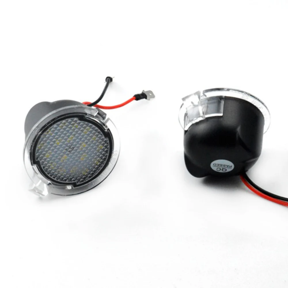 White LED Side Car Mirror Puddle Light Lamp Direct Replace for Ford