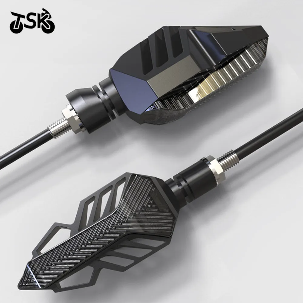 

Motorcycle M10 Universal LED Turn Signal Indicator Amber Light 12V Flowing Sequential arrow light