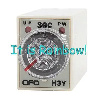 

Free Shipping AC 220V 8 Pin 0-30 Seconds 30S Delay Timing Time Relay Timer H3Y-2
